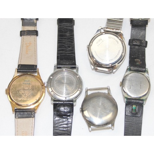 1317 - 6 assorted vintage wristwatches, 5 with straps