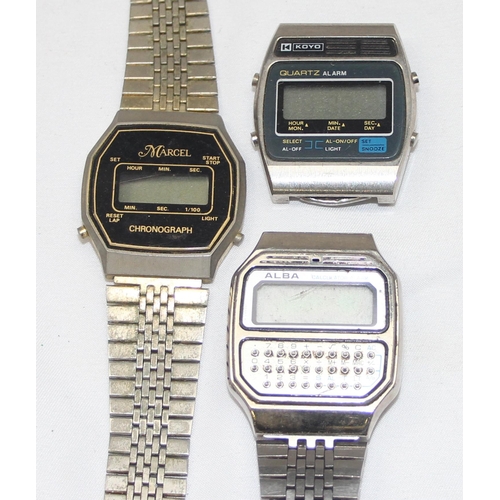 1318 - Qty of assorted vintage and other watches to inc a Alba Y739-5000 calculator watch