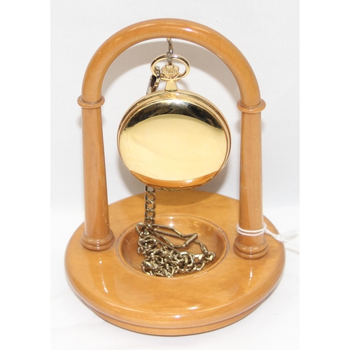 1322 - A modern but good quality Woodford gold plated full hunter pocket watch with mechanical movement and... 