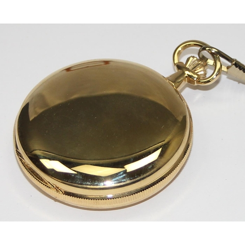 1322 - A modern but good quality Woodford gold plated full hunter pocket watch with mechanical movement and... 