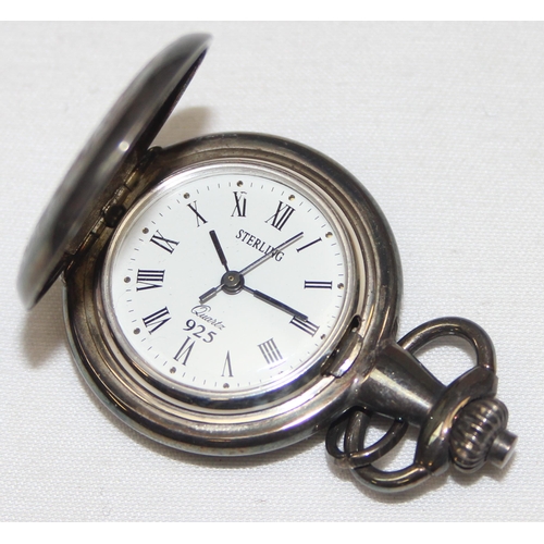 1326 - 3 silver cased fob watches, 2 late 19th or early 20th century examples, and 3 wooden pocket watch di... 