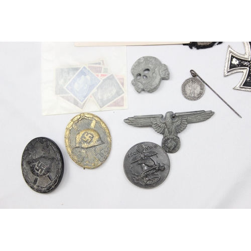 1422 - Qty of assorted German related militaria and badges, WW1, WW2 and Post WW2 items to inc medals, badg... 