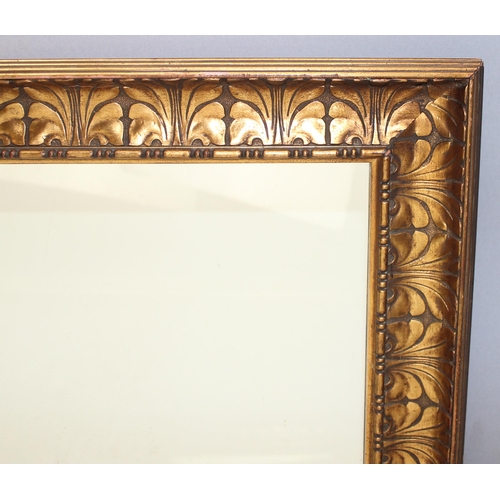 494 - Large antique mirror with decorative gilt frame, approx 85cm x 58cm