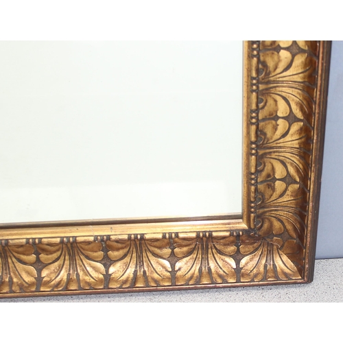 494 - Large antique mirror with decorative gilt frame, approx 85cm x 58cm