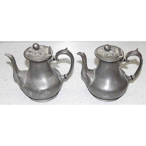 1042 - Qty of assorted antique and later pewter items, approx 3.8kg gross