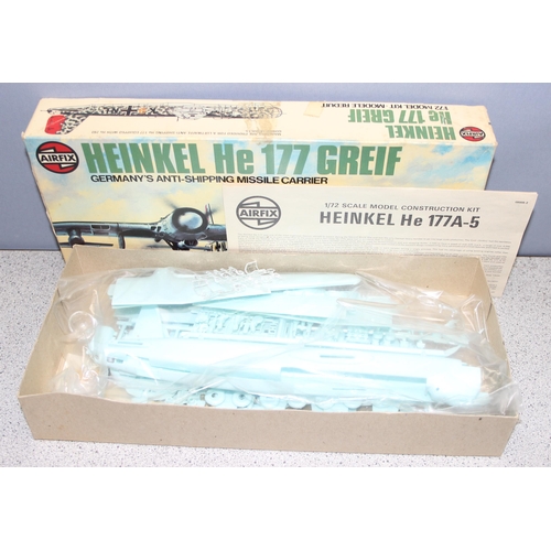 1544 - Airfix model kits, Series 5 1/72 scale Heinkel He 177 Greif 05009-2 model kit in box, unchecked for ... 