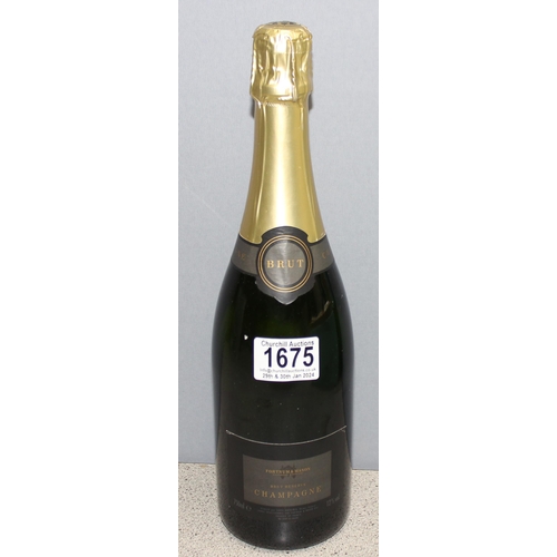 1675 - A bottle of Fortnum & Mason champagne in display box, 750ml