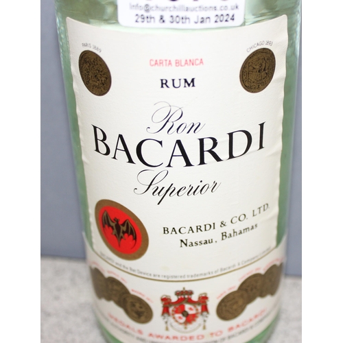 1676 - A vintage bottle of Bacardi white rum, 1 litre