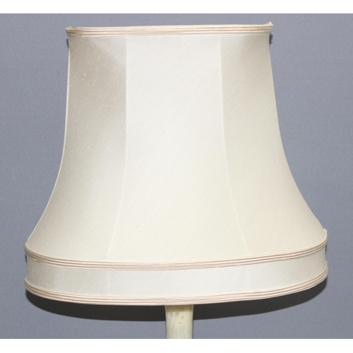 259 - A retro onyx or alabaster and gilt metal table lamp, with shade, approx 68cm tall