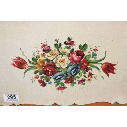 295 - A vintage Florentine style giltwood tray with floral details, approx 40cm x 30cm