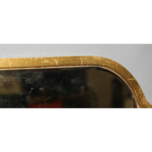 499A - An Art Deco style cloud shaped mirror with gilt frame, approx 61cm x 42cm