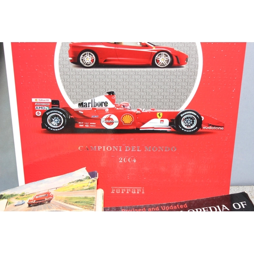 718 - Qty of motoring related books to incl 1998 and 2004 Ferrari annuals