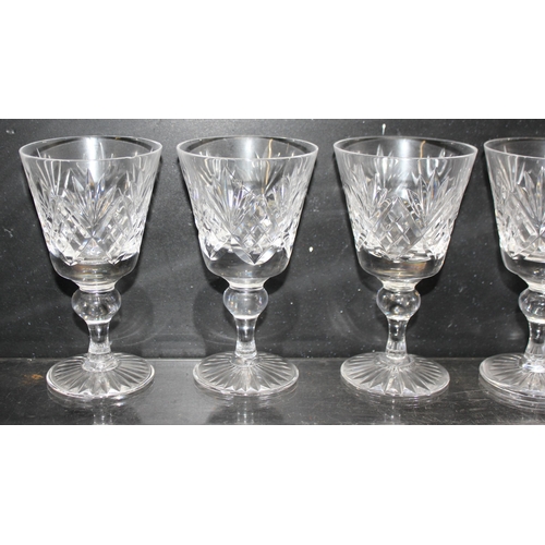 1691 - A set of 6 Royal Brierley crystal small wine glasses, each approx 12cm tall