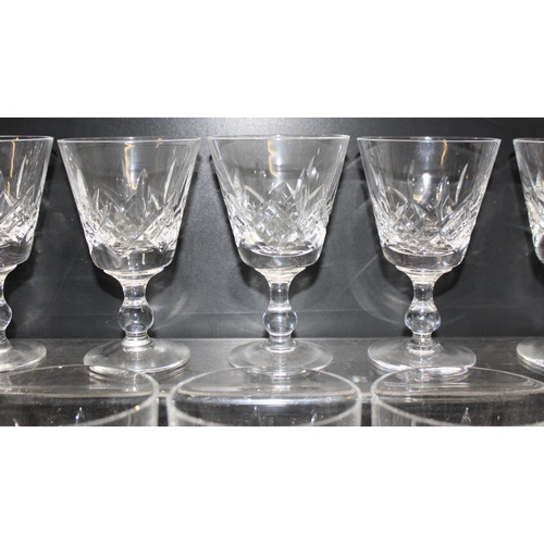 1693 - 12 assorted drinking glasses, 7 x 12cm wine glasses and 5 x 9cm tumblers, believed to be Stuart Crys... 