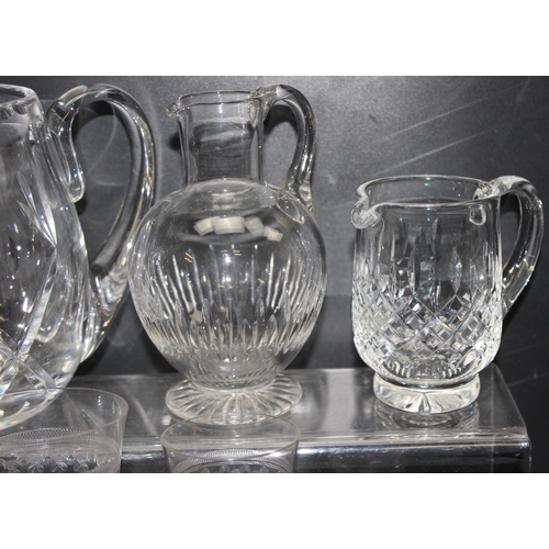 1696 - A large qty of assorted antique and later glassware, mainly crystal and cut glass