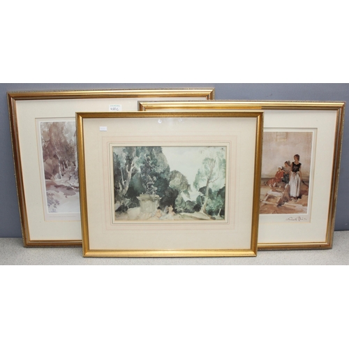 499C - After William Russell Flint, 4 assorted print, framed and glazed, the largest approx 63cm x 50cm inc... 