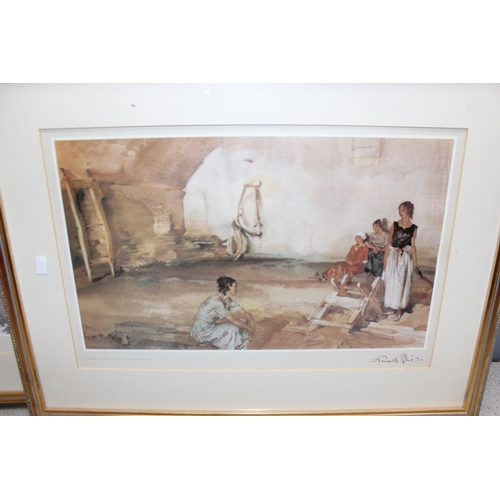 499C - After William Russell Flint, 4 assorted print, framed and glazed, the largest approx 63cm x 50cm inc... 