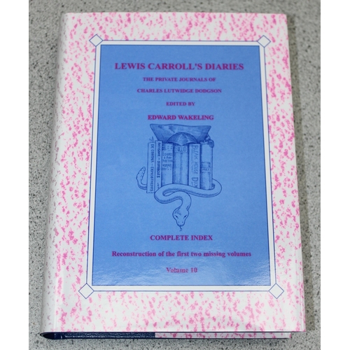 557 - Lewis Carroll Diaries by Edward Wakeling (8 volumes) and a number of other books to inc 4 volumes of... 