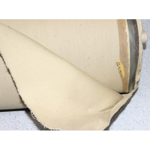 210 - Roll of twin layered waterproof khaki canvas, believed to be the fabric used to replace vintage conv... 