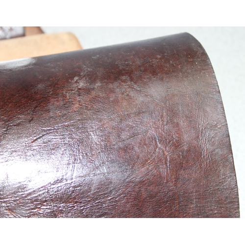 218 - Roll of brown treated dark brown leather/hide, most likely prepared for shoemaking, approx 100cm x 1... 