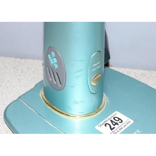 249 - S-Lite desk lamp in blue with touch switch, approx 50cm H