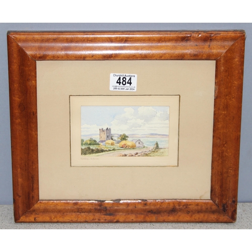 484 - Oil on board of a forest landscape scene, signed John Broadwater, 1967, approx 48 x 25cm