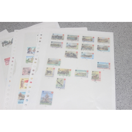 541 - Stamps - Isle of Man - used on leaves/cards (360)