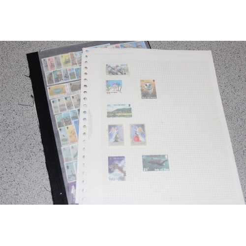 541 - Stamps - Isle of Man - used on leaves/cards (360)