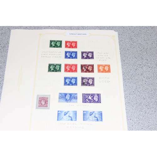 546 - Stamps - GB GV/GVI Mint & Used on leaves