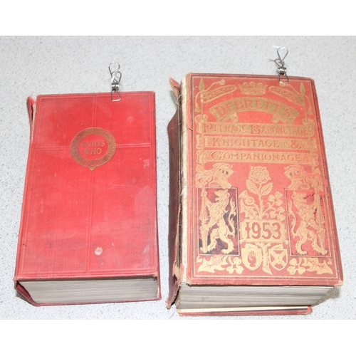 548 - A 1953 Coronation edition of Debrett's Peerage, Baronetage, Knightage & Companionage book, and a cop... 