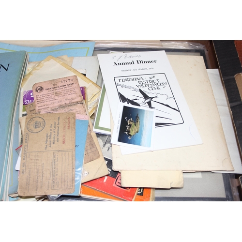 549 - Large qty of mixed ephemera and satchel