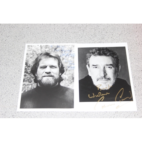 553 - Assorted signed photographs/autographs, mostly TV and film actors