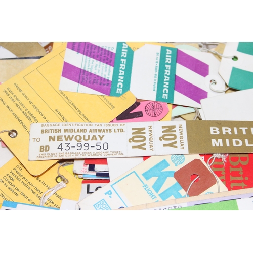 555 - Qty of vintage airline luggage labels and related items