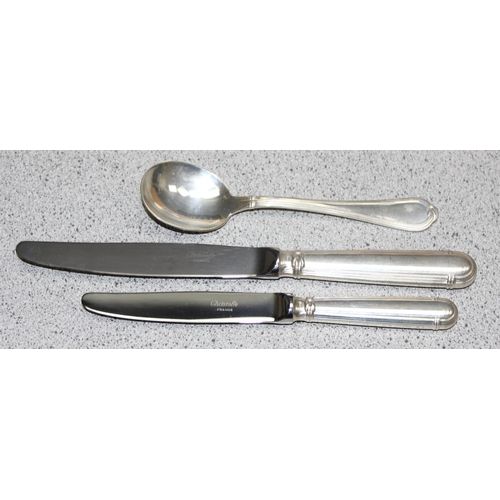 1032 - Christofle of France, an extensive and important solid sterling silver 12 place canteen of cutlery s... 