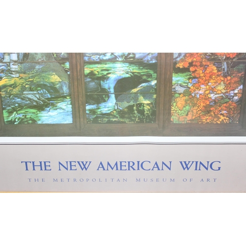 407 - 2 large framed Metropolitan Museum of Art poster prints: Louis Comfort Tiffany; Magnolia & Irises, a... 