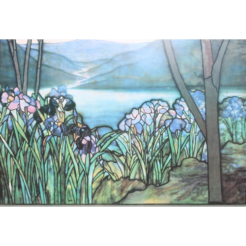 407 - 2 large framed Metropolitan Museum of Art poster prints: Louis Comfort Tiffany; Magnolia & Irises, a... 