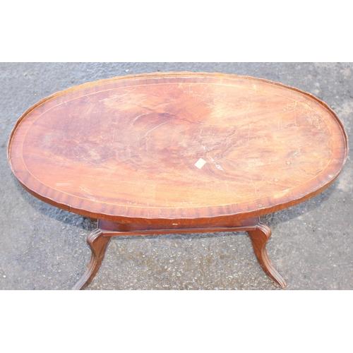 108 - An unusual vintage mahogany wine table with pie crust edge, approx 110cm wide x 57cm deep x 74cm tal... 