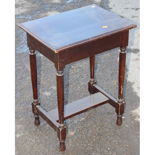 45 - Vintage mahogany side table, approx 52cm W x 37cm D x 67cm H