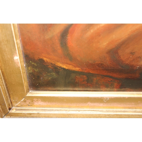 458 - A 19th century oil on canvas portrait of St Francis, various ink annotations verso, possibly JGB or ... 