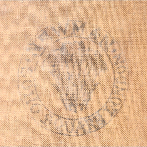 458 - A 19th century oil on canvas portrait of St Francis, various ink annotations verso, possibly JGB or ... 