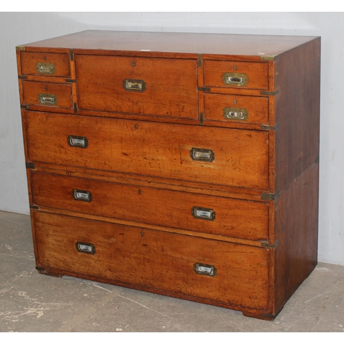 1 - A 19th century 2 part military campaign chest made by Army & Navy CSL (Army & Navy Store Co-Operativ... 