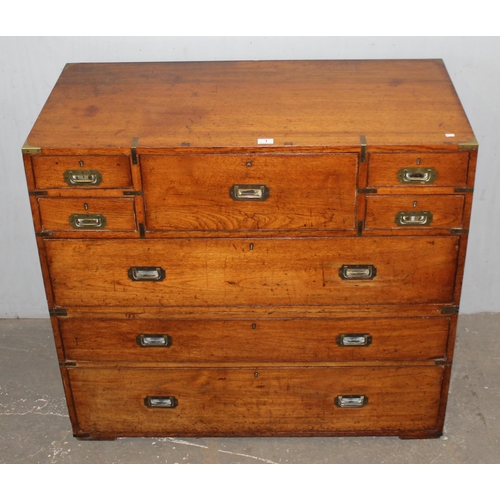 1 - A 19th century 2 part military campaign chest made by Army & Navy CSL (Army & Navy Store Co-Operativ... 