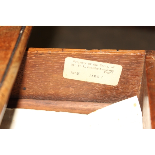 11 - A 19th century mahogany dropleaf table with various inlay and single drawer, approx 95cm (48cm when ... 