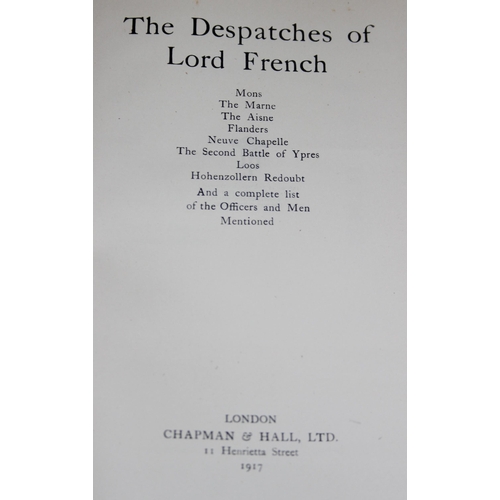 1408 - 2 military related books, The Complete Despatches of Lord French 1914-16 & Historical Record of the ... 