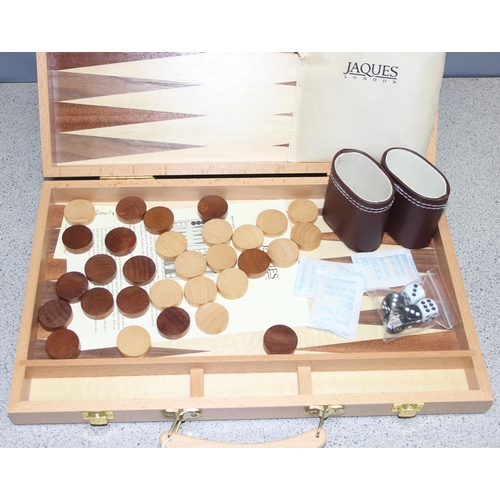 1503 - Jaques of London cased backgammon set complete