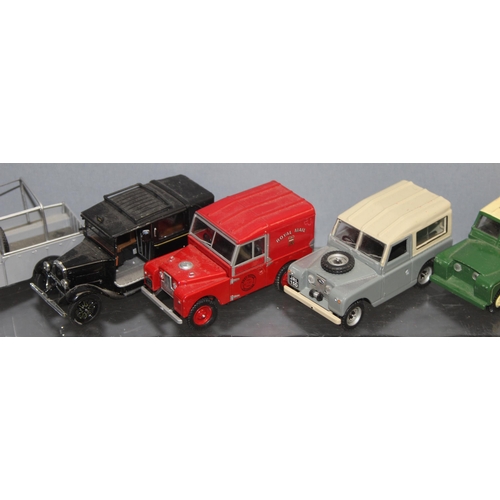 1515 - Qty of assorted toy vehicles mainly Land Rovers to inc Merlin