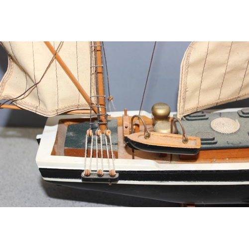 1518 - A large wooden model of a Billing boat, approx 53cm wide