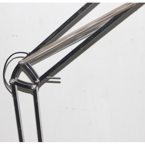 230 - A large floor standing Anglepoise style lamp, chrome finish, in picture approx 165cm tall