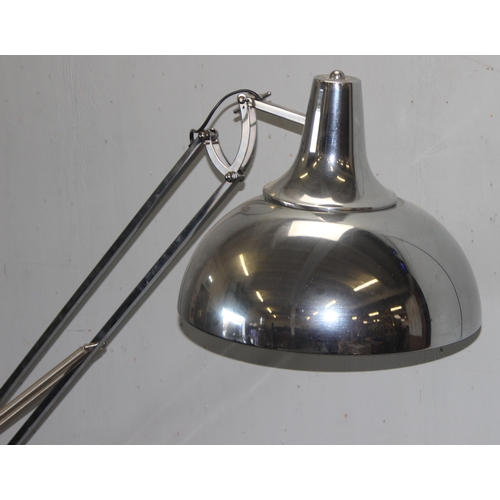 230 - A large floor standing Anglepoise style lamp, chrome finish, in picture approx 165cm tall