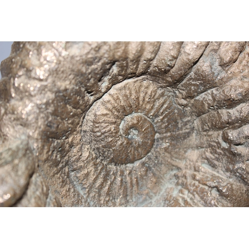 240 - A vintage style table lamp formed as an Ammonite fossil by David Hunt lighting, approx 46cm tall